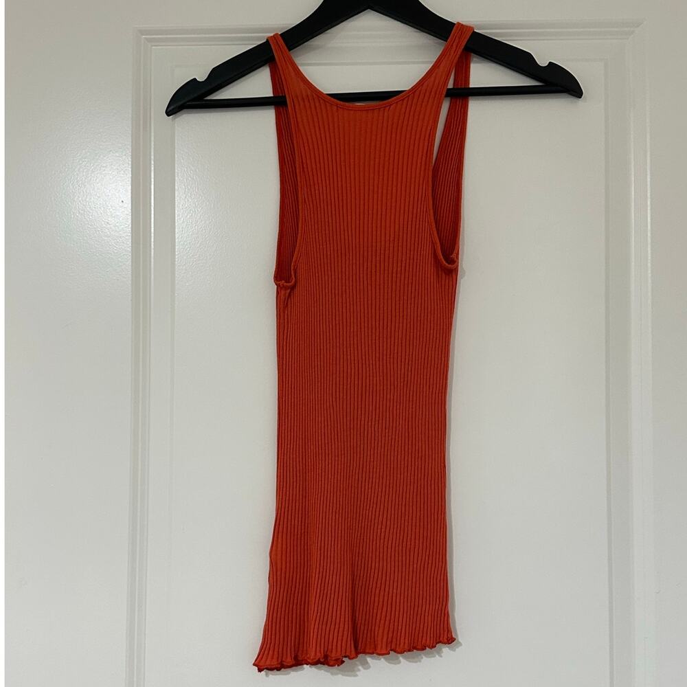 Stateside Orange Ribbed Tank Top - Picture 2 of 5